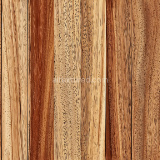 Seamless 3D PBR Texture of Natural Teak Wood Planks with Fine Grain