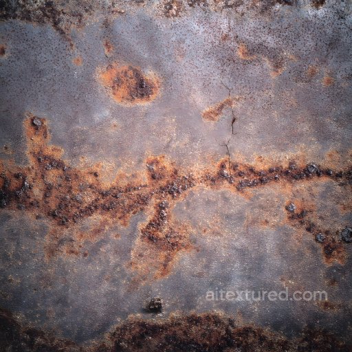 Rusty Metal Cracked and Corroded Surface PBR Texture in Orange and Brown Hues seamless Rust PBR texture