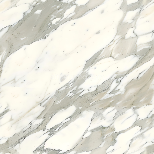 Seamless 3D Bianco Rhino White Marble PBR Texture with Bold Grey Veins
