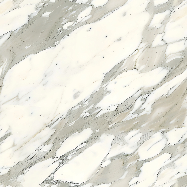 Bianco Rhino White Marble with Bold gray Veins seamless PBR texture preview