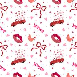 Pattern Bundle - Seamless 3D Valentine's Day Pattern PBR Texture with Love Icons and Playful Motifs texture preview