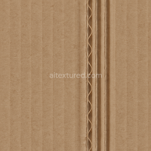 Seamless 3d texture pbr 8k of cardboard fiber with cardboard fluting and layered surface details