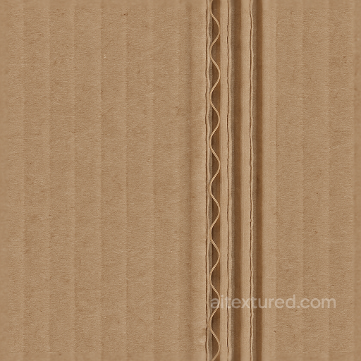 Of Cardboard Fiber With Cardboard Fluting And Layered Surface Details seamless Cardboard PBR texture