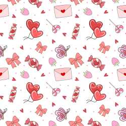 Pattern Bundle - Seamless 3D Pattern PBR Texture with Cute Valentines Day Themed Illustrations texture preview