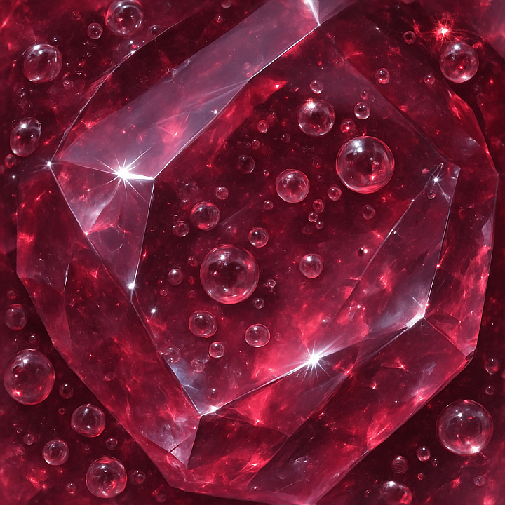 Spinel Polished Crystal With Bubble Inclusions And Reflective Surfaces… seamless PBR texture preview