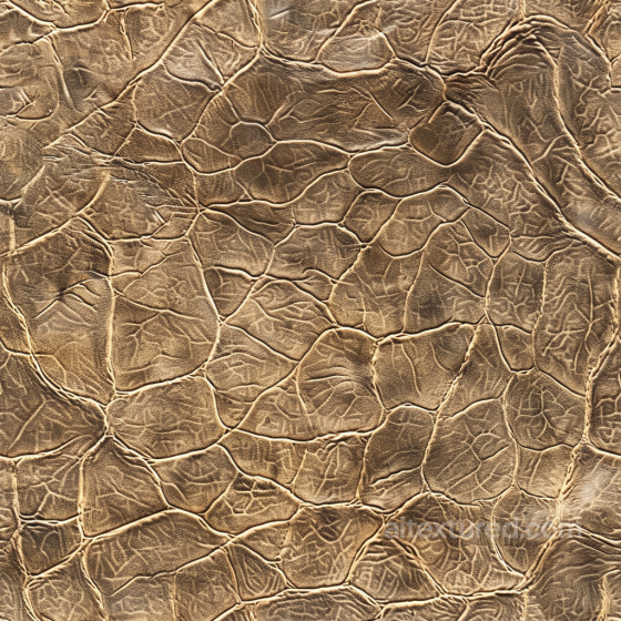 Cracked Vintage Brown Leather Seamless Texture with Deep Wrinkles Leather texture preview