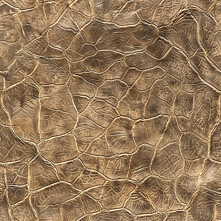 Cracked Vintage Brown Leather with Deep Wrinkles seamless PBR texture preview