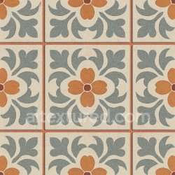 seamless Seamless 3d texture pbr 8k encaustic tiles mosaic with floral motifs and matte finish texture 8k free download PBR
