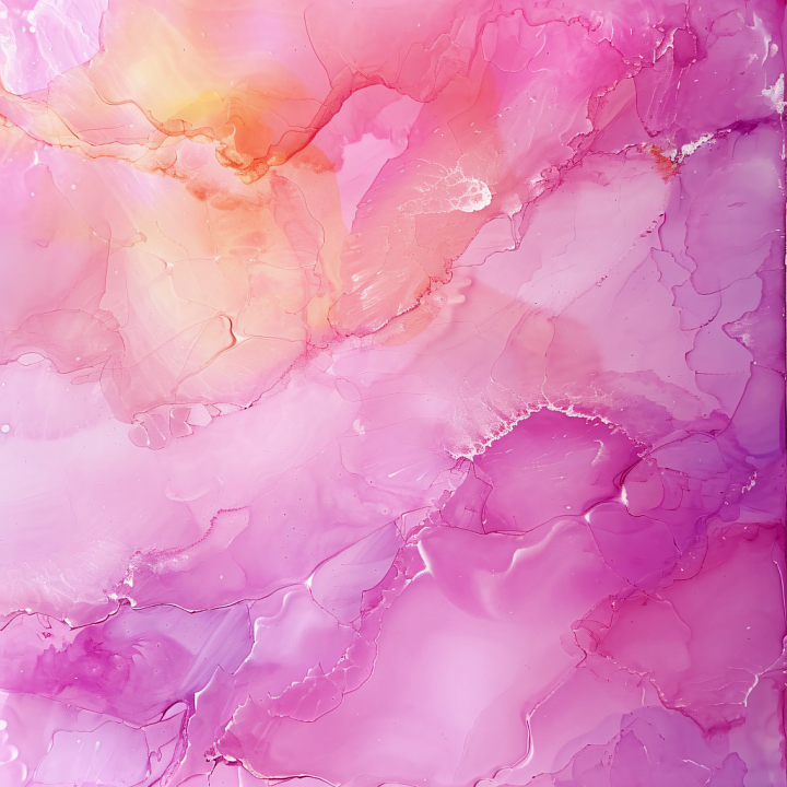 Alcohol Ink with Pink and Violet Glow and Soft Fluid Transitions seamless PBR texture preview