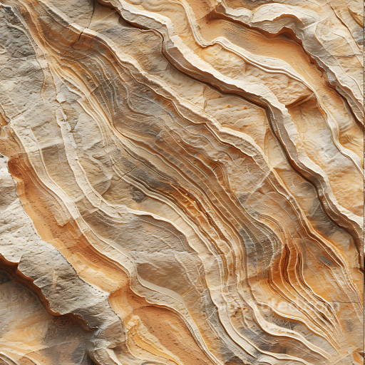 Layered Sandstone Rock PBR Texture with Natural Erosion Patterns seamless Stone PBR texture