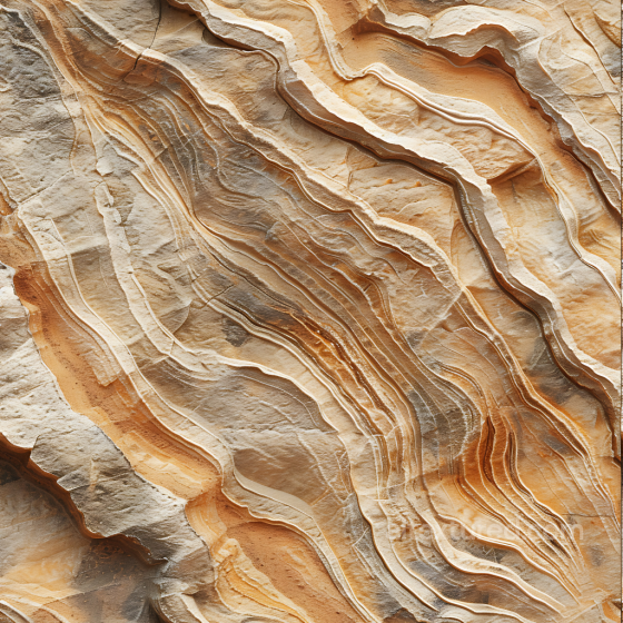 Layered Sandstone Rock PBR Texture with Natural Erosion Patterns Stone texture preview