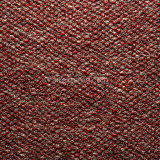 Seamless 3D Felt PBR Texture Featuring Dense Red Wool Dots on Brown Base