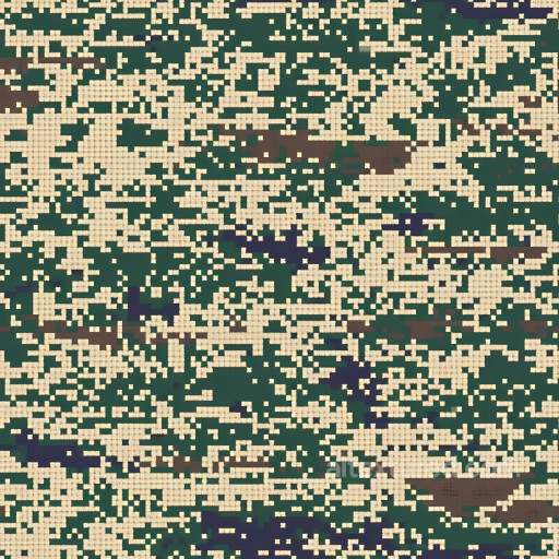 Digital Pixel Camouflage PBR Texture with Beige and Green Blocks seamless Color Camouflage PBR texture