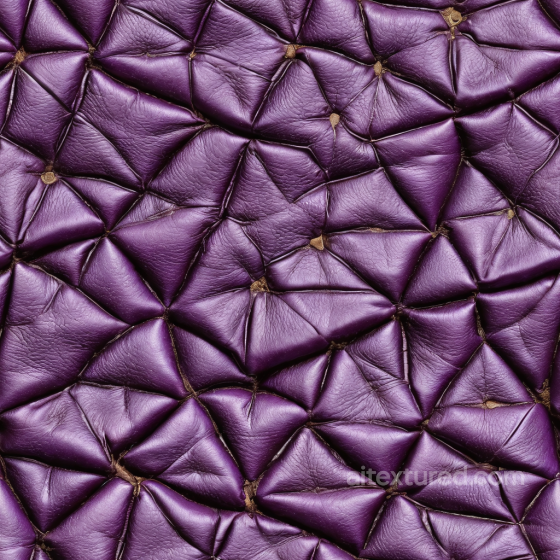 Quilted Purple Leather PBR Texture with Soft Grain and Distressed Detailing Leather texture preview