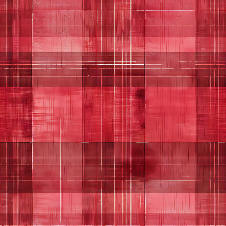 Red Plaid Fabric with Subtle Lineweave Pattern seamless PBR texture preview