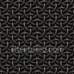 seamless Seamless 3d texture pbr 8k of dark iron chainmail with four in one weave texture 8k free download PBR