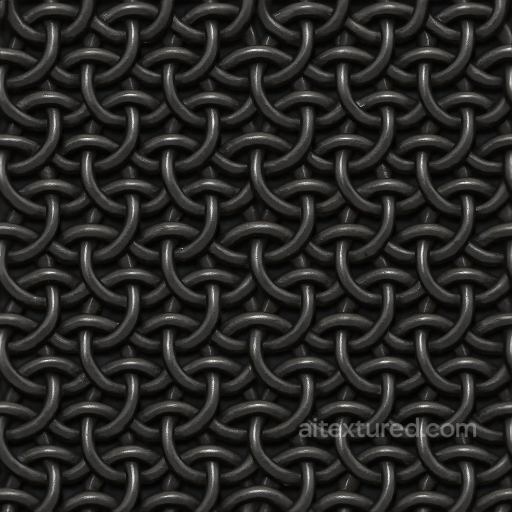 Of Dark Iron Chainmail With Four In One Weave seamless Chainmail PBR texture