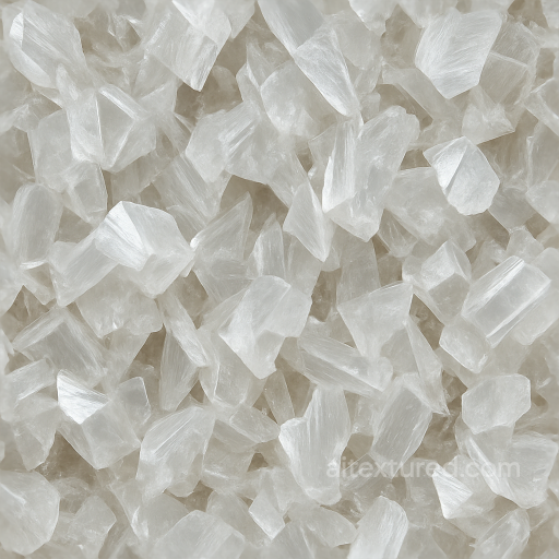 Gypsum Crystalline Formation With Rough Crystal Surfaces And Light Refraction Effects seamless Crystals PBR texture