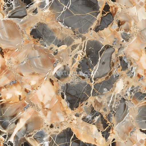 Preview — Seamless 3D Breccia Oniciata Natural Marble PBR Texture with Multi-Colored Veins