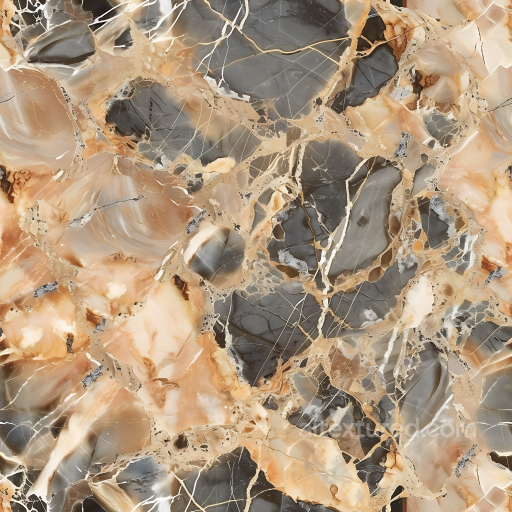 Breccia Oniciata Natural Marble PBR Texture with Multi-Colored Veins seamless Marble PBR texture