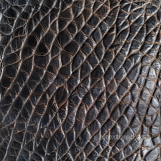 Glossy Brown Crocodile Leather Seamless Texture with Deep Grain and Wrinkles Leather texture preview