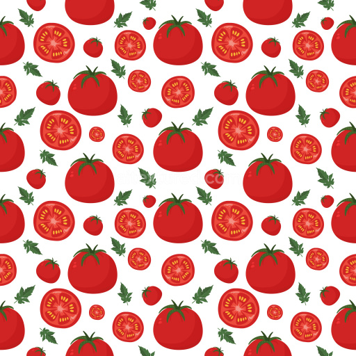 Pattern Bundle - Seamless 3D Pattern PBR Texture Featuring Red Tomatoes and Green Leaves with Balanced Til… texture preview