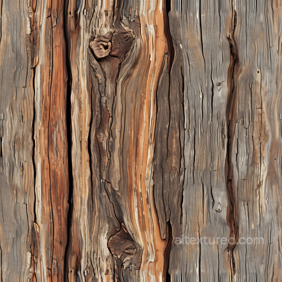Weathered Rustic Wood Planks PBR Texture with Knots and Cracks Wood texture preview