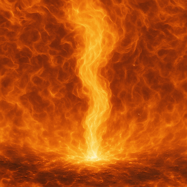 Illustrating Firestorm With Intense Fire Vortex And Thermal Damage In D… seamless PBR texture preview