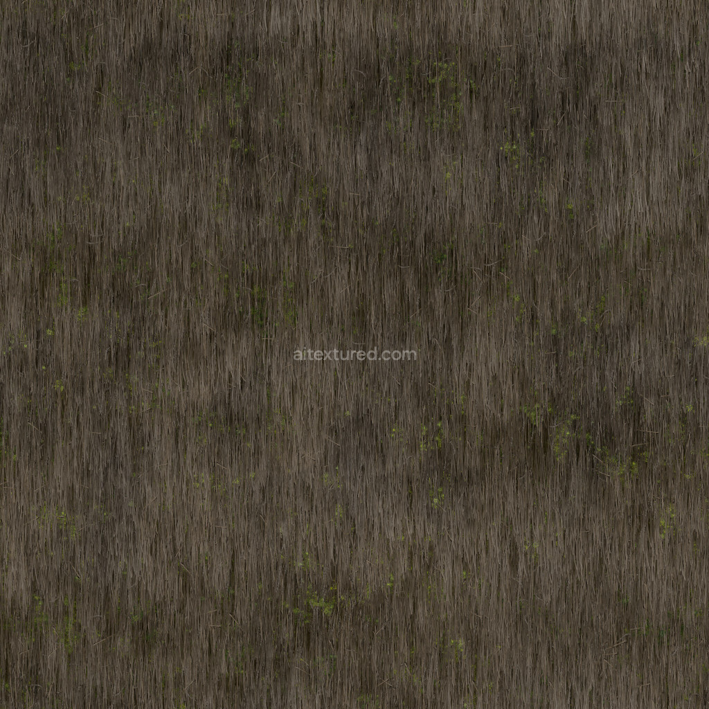 Seamless thatched roof texture with natural grass details