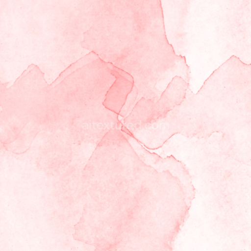 Seamless 3D PBR Pink Watercolor Paper Texture with Soft Bleeding Edges