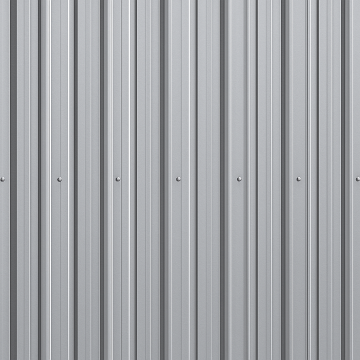 Clean Metal Roofing seamless PBR texture preview