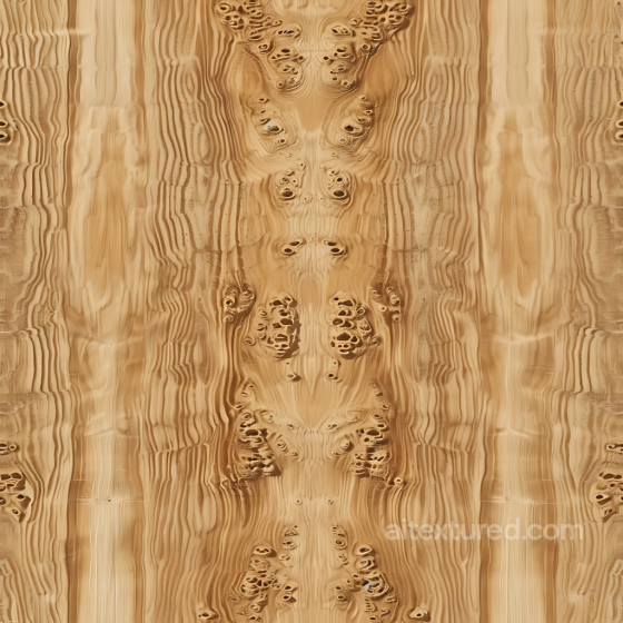 Light Burr Wood PBR Texture Featuring Distinctive Knots and Grain Pattern Wood texture preview