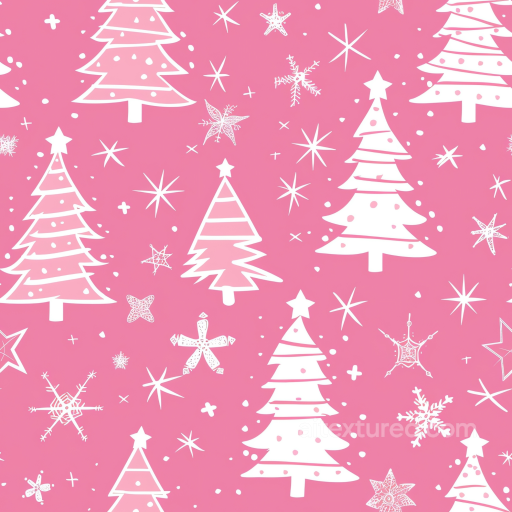 Christmas Digital Paper Texture With Pink Background And White Festive Motifs seamless All Christmas Digital paper PBR texture