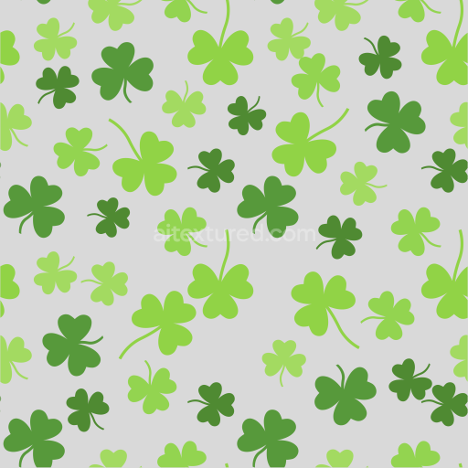 Seamless 3D PBR Shamrock Pattern Textile Fabric Texture in Greens