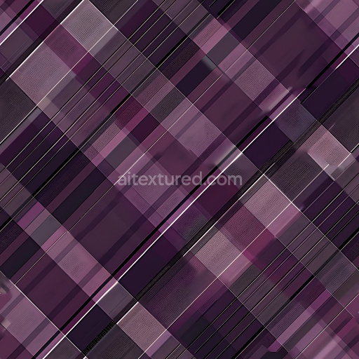 Seamless 3D PBR texture of purple metallic plaid panels with fine grain