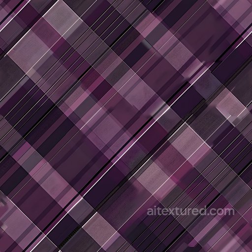 Seamless 3D PBR texture of purple metallic plaid panels with fine grain texture preview