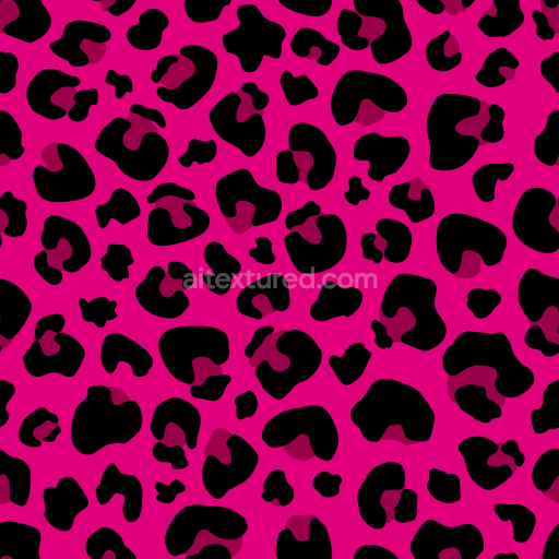 Seamless 3D PBR Fabric Texture Featuring Vibrant Pink and Black Leopard Print Pattern