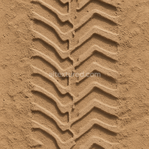 Seamless 3d texture pbr 8k sand tire track desert tire mark tire print pattern