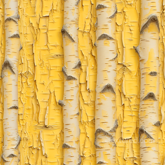Birch Bark Wood PBR Texture Featuring Peeling Yellow Paint and Natural Knots Wood texture preview