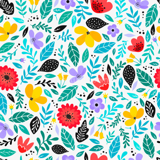 Pattern Bundle - Seamless 3D Floral Pattern PBR Texture with Bright Leaves and Playful Rhythm texture preview
