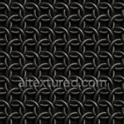 seamless Seamless 3D Texture 8K PBR Chainmail With Blackened Steel And Interlinked Loops texture 8k free download PBR