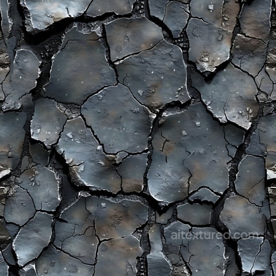 Cracked & Holes Texture of Dark Cracked Asphalt with Deep Holes and Chipped Edges Cracked & Holes texture preview