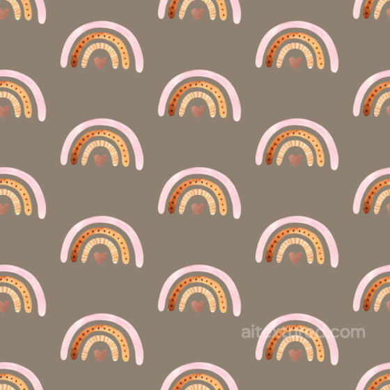Cotton Fabric Texture Featuring Soft Boho Rainbow Pattern Boho Seamless texture preview