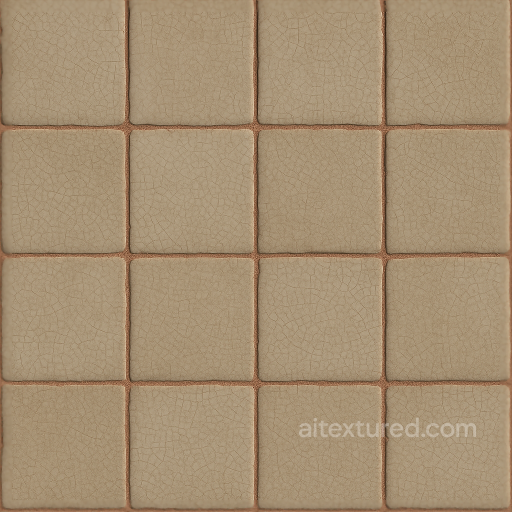 Cracked Glaze Mosaic With Antique Tiles And Matte Finish seamless Mosaic PBR texture