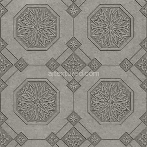 Seamless Concrete PBR Texture — Top-down Pedestrian Park Pathway Made Cool Neutral Stone
