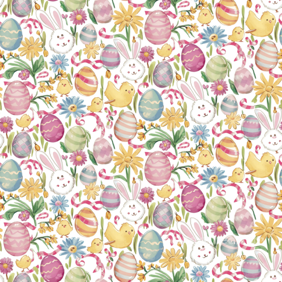 All Easter Digital paper Texture of Colorful Easter Eggs, Bunnies & Spring Flowers All Easter Digital paper texture preview