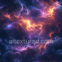seamless Seamless 3D Space PBR Texture Featuring Vibrant Glowing Nebula and Starfield texture 8k free download PBR