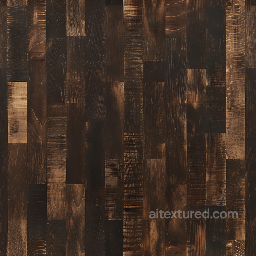 Dark Weathered Wood Planks PBR Texture with Distinct Grain and Scratches seamless Wood PBR texture
