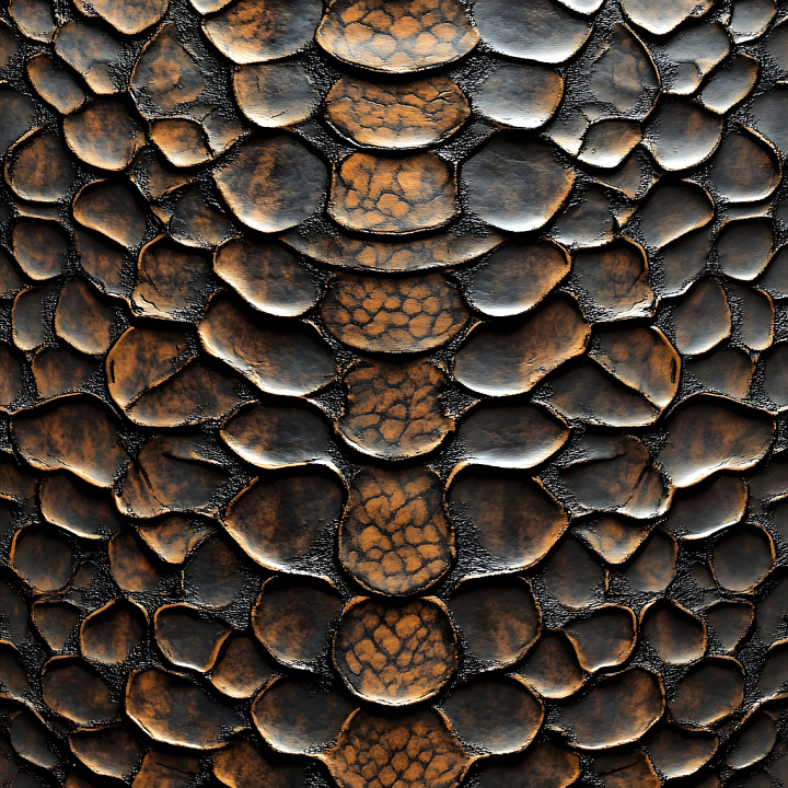 Of Reptilian Scale Skin With Detailed Aged Scales And Organic Surface seamless PBR texture preview