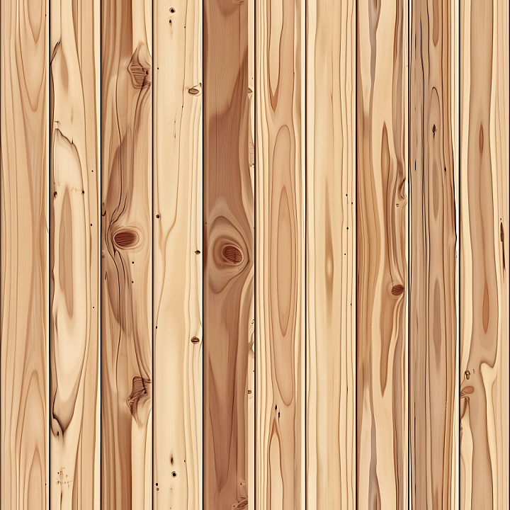 Pine Wood Planks with Natural Knots and Grain seamless PBR texture preview